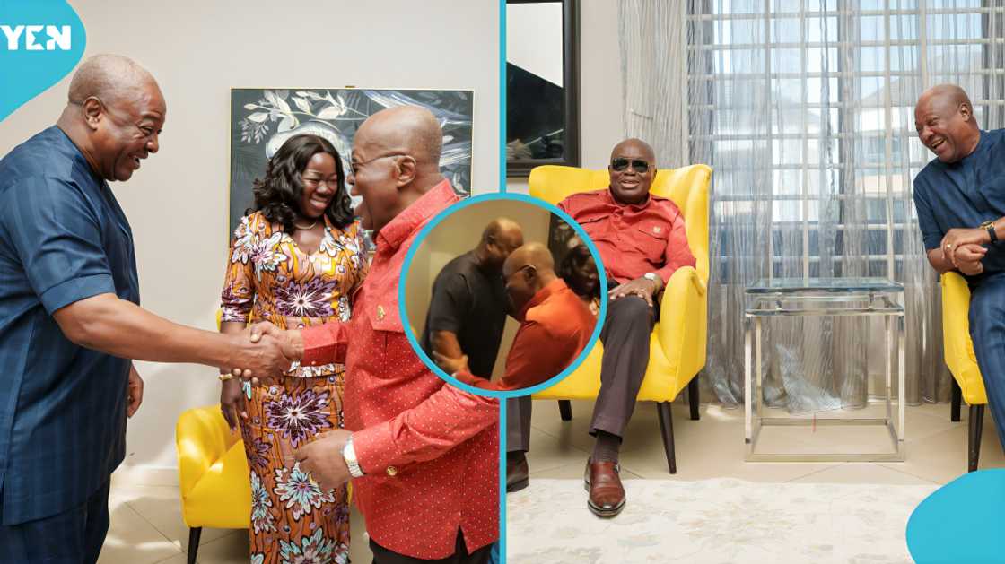 Nana Akufo-Addo, John Dramani Mahama, Akufo-Addo Mahama Meeting, Kwahu Easter Celebrations, Kwahu Business Forum, Akufo-Addo Handshake