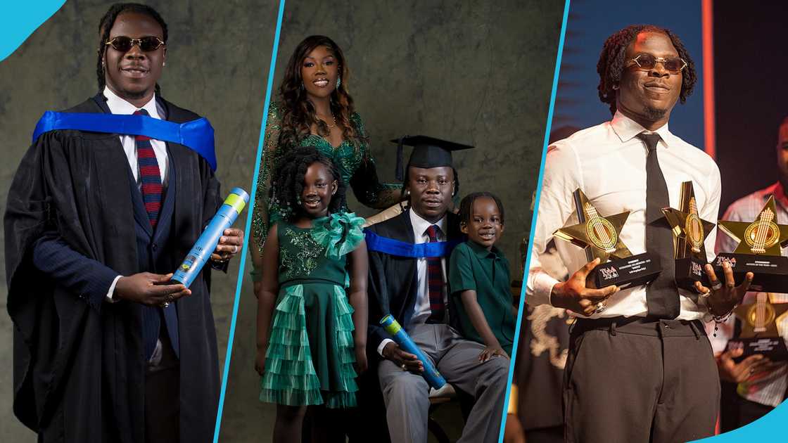 Stonebwoy graduates, GIMPA, Stonebwoy's wife, Stonebwoy's kids, Stonebwoy's sisters