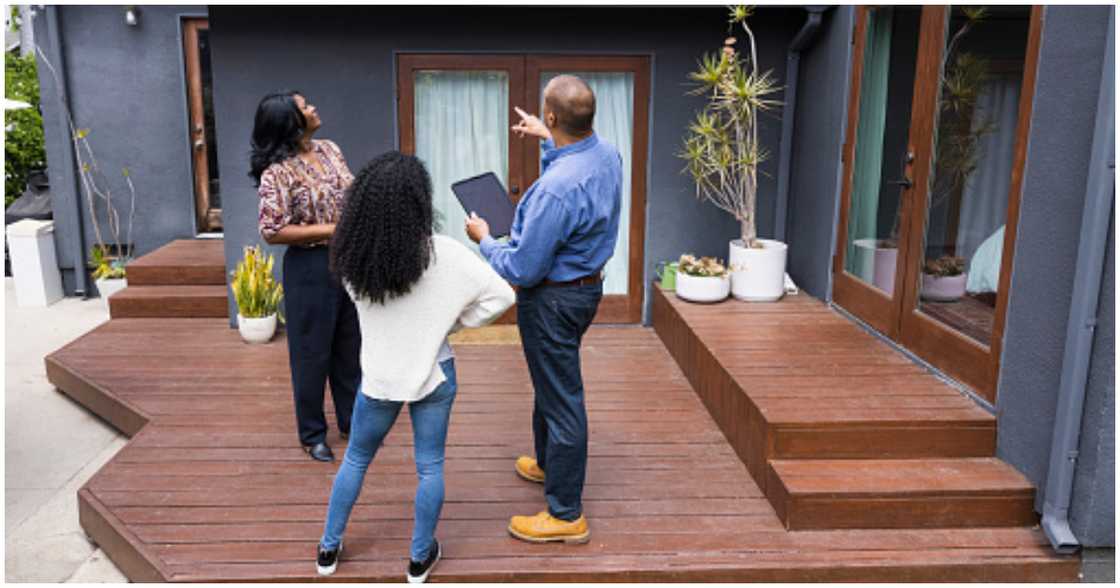 A family takes a look at their potential new home A family takes a look at their potential new home