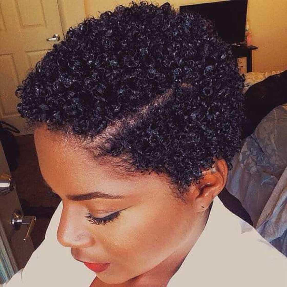 black female fade haircut designs