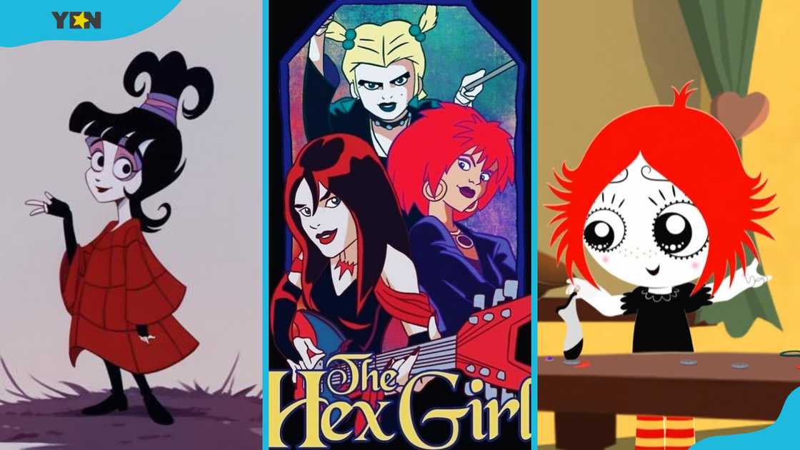Lydia Deetz (L), The Hex Girls (C), Ruby Gloom (R) Lydia Deetz (L), The Hex Girls (C), Ruby Gloom (R)