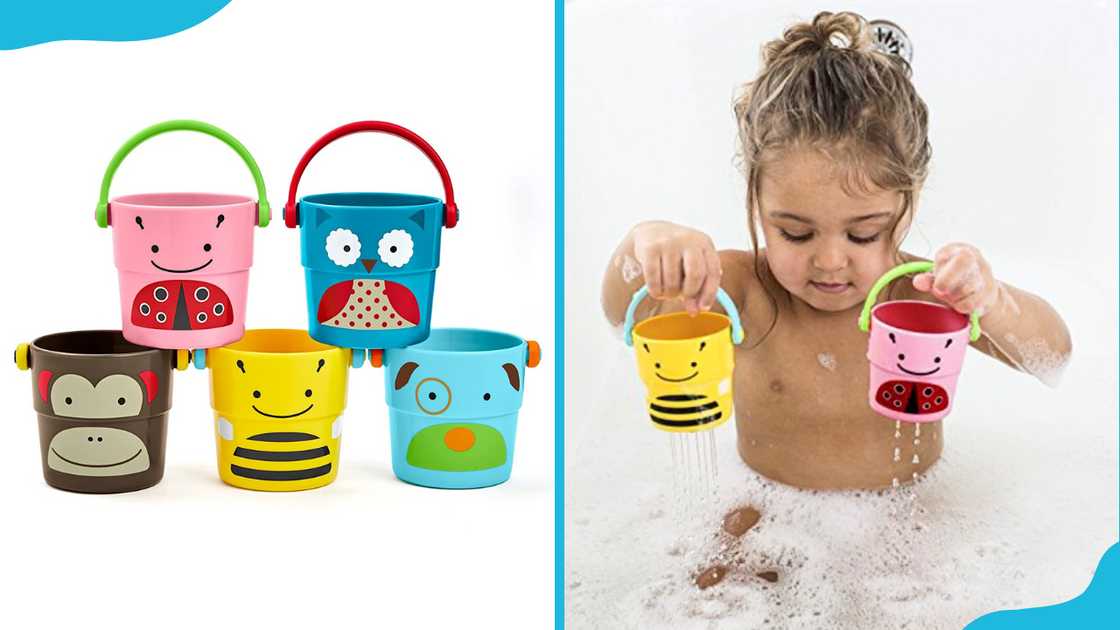 Stack and pour buckets Stack and pour buckets