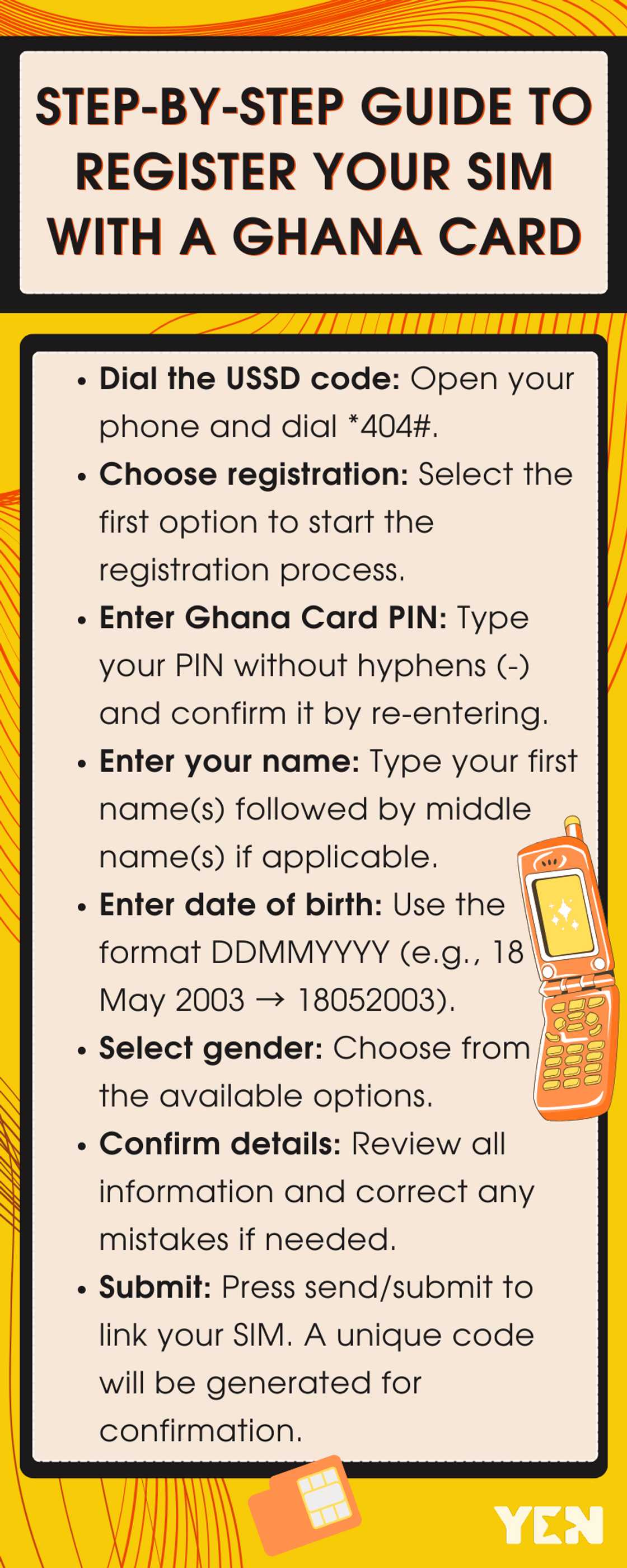 Step-by-step guide on how to register a SIM with a Ghana Card