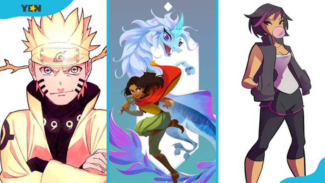 Naruto Uzumaki (R), Raya (M) and GoGo Tomago (R) Naruto Uzumaki (R), Raya (M) and GoGo Tomago (R)