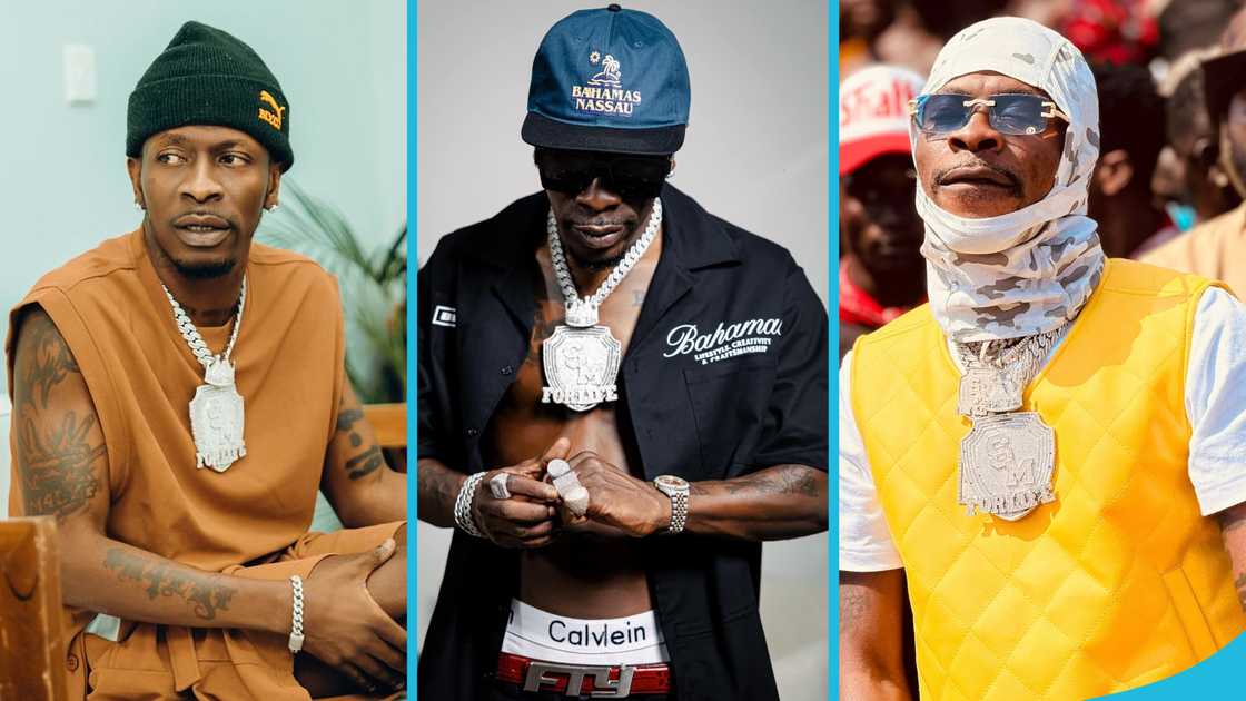 Shatta Wale, Shatta Wale's fake underwear, Calvin Klein briefs, Shatta Wale's Calvlein Klein boxer, Shatta Wale's photos, Dancehall musician