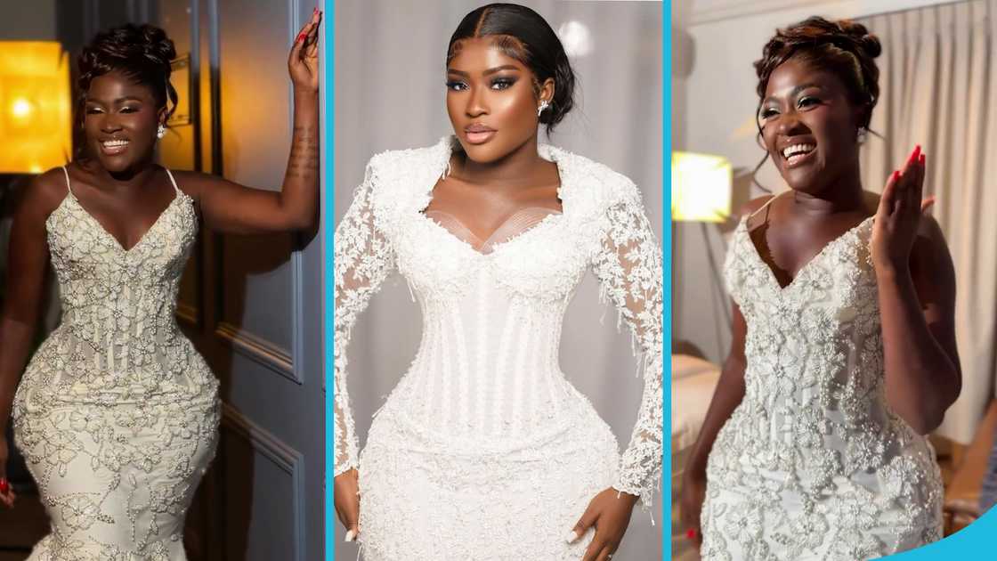 Fella Makafui, Fella Makafui weds Medikal, Fella Makafui wears a wedding gown