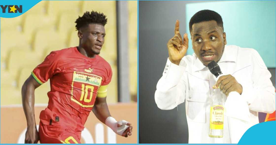 A photo of Mohammed Kudus and Ghanaian prophet Clement Quansah. A photo of Mohammed Kudus and Ghanaian prophet Clement Quansah.