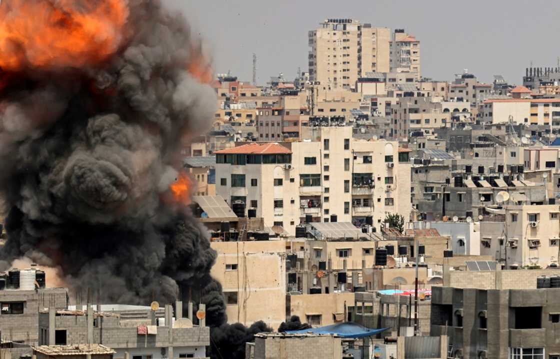 Smoke billows from an Israeli air strike in Gaza City on August 6, 2022 Smoke billows from an Israeli air strike in Gaza City on August 6, 2022