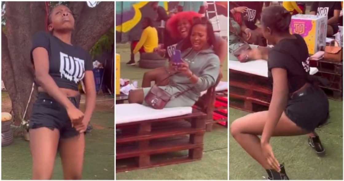 Lady thrills people at event. Lady thrills people at event.