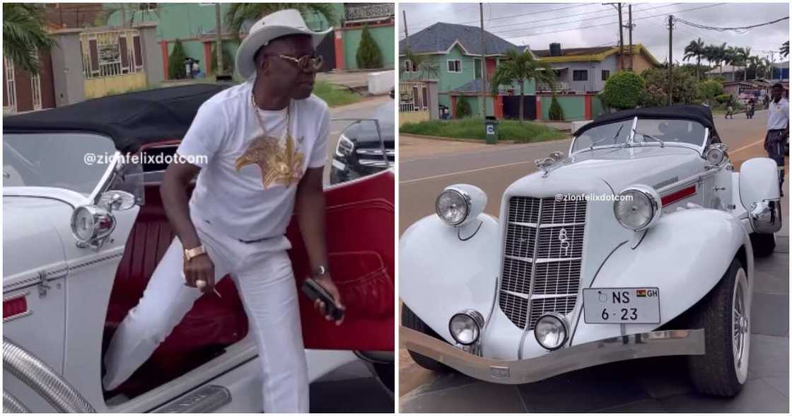 Photos of businessman Nana Sarfo and his vintage whip.