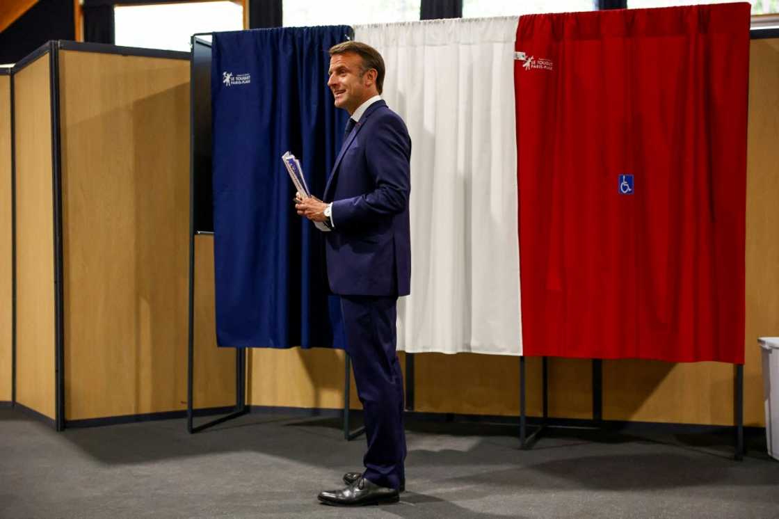 The euro fell after far-right parties won big in European Union polls and France's President Emmanuel Macron called a snap parliamentary election