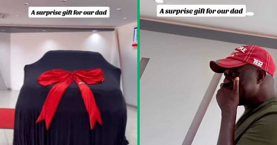 TikTok captured an overjoyed dad after his daughters bought him a car. TikTok captured an overjoyed dad after his daughters bought him a car.