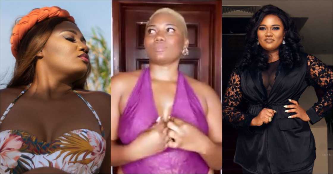 Abena Korkor drops jaws as she flaunts her natural curves and beauty in bedroom videos Abena Korkor drops jaws as she flaunts her natural curves and beauty in bedroom videos