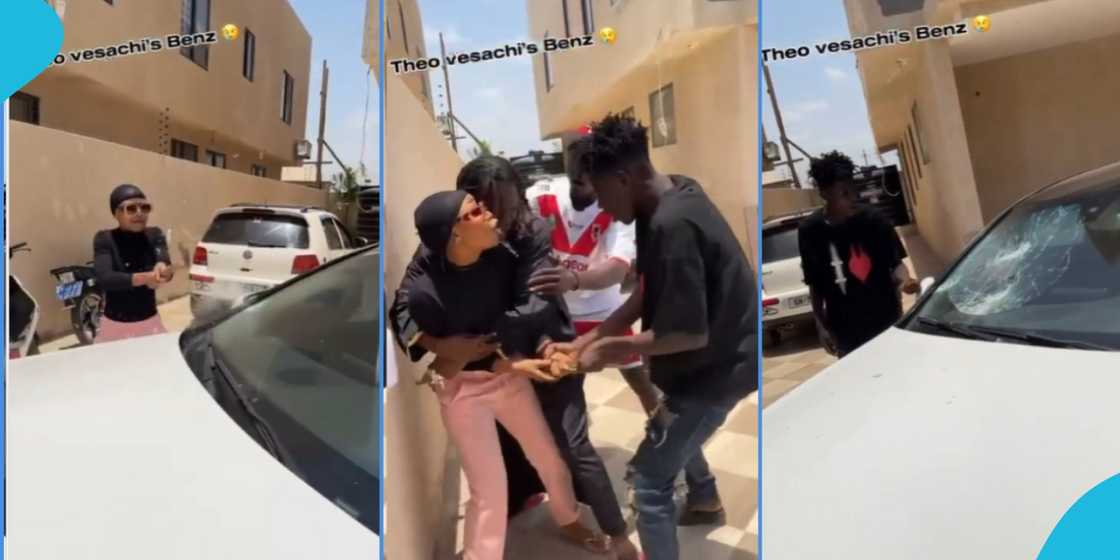 Akuapem Poloo Smashes Theo Vesachi's Mercedes-Benz After A Misunderstanding Akuapem Poloo Smashes Theo Vesachi's Mercedes-Benz After A Misunderstanding