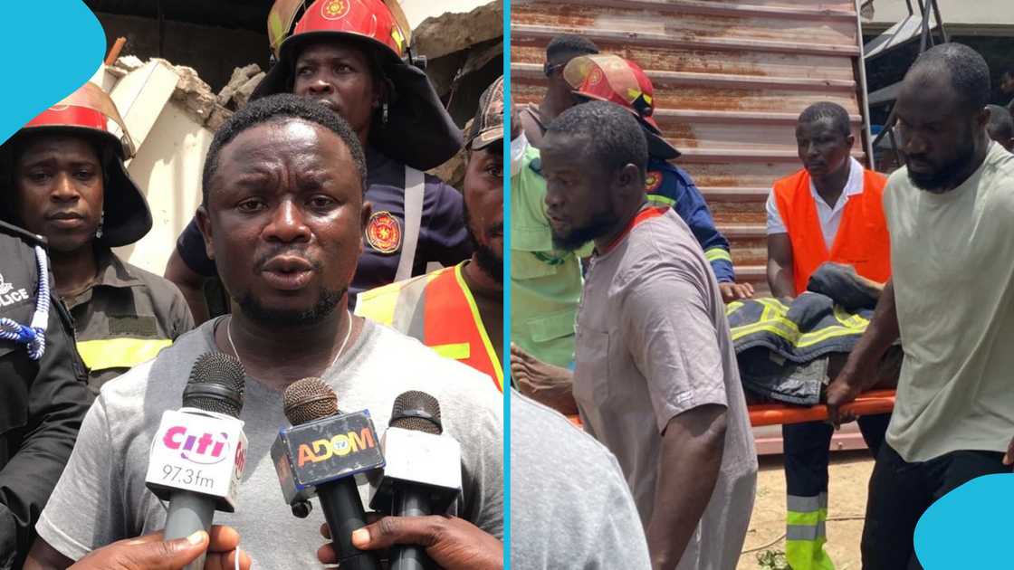 Kasoa New Market, Building collapse, Awutu Senya East, Seth Sabah Serwonoo Banini, leg injury
