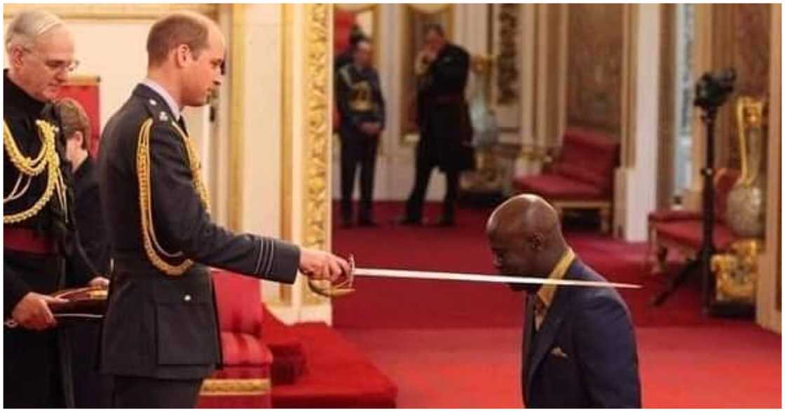 Sir David Adjaye is knighted by the Prince William Sir David Adjaye is knighted by the Prince William