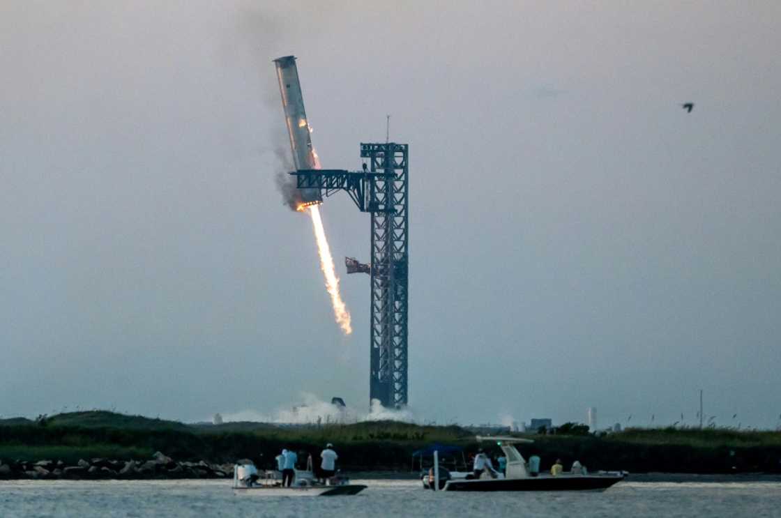 Space enthusiasts will be eager to see if SpaceX can replicate the feat of catching the first-stage Super Heavy booster in the launch tower's 'chopstick' arms during descent Space enthusiasts will be eager to see if SpaceX can replicate the feat of catching the first-stage Super Heavy booster in the launch tower's 'chopstick' arms during descent