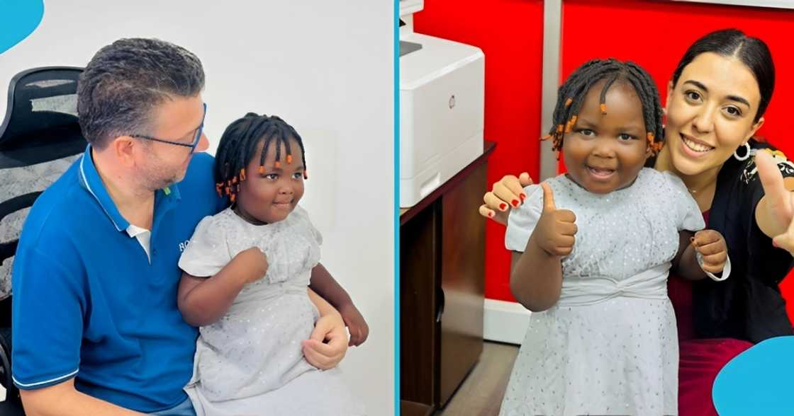 Serious Madam, Ghanaian girl, hairstyle prodigy, travels to UK, Nana Ama McBrown. Serious Madam, Ghanaian girl, hairstyle prodigy, travels to UK, Nana Ama McBrown.