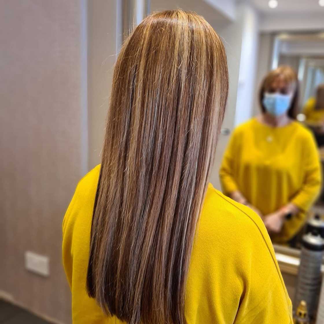 brown hair with blonde highlights