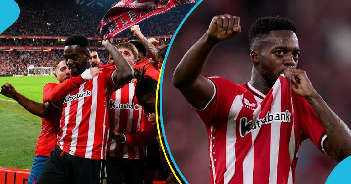 Inaki Williams and his teammates at Athletic Bilbao