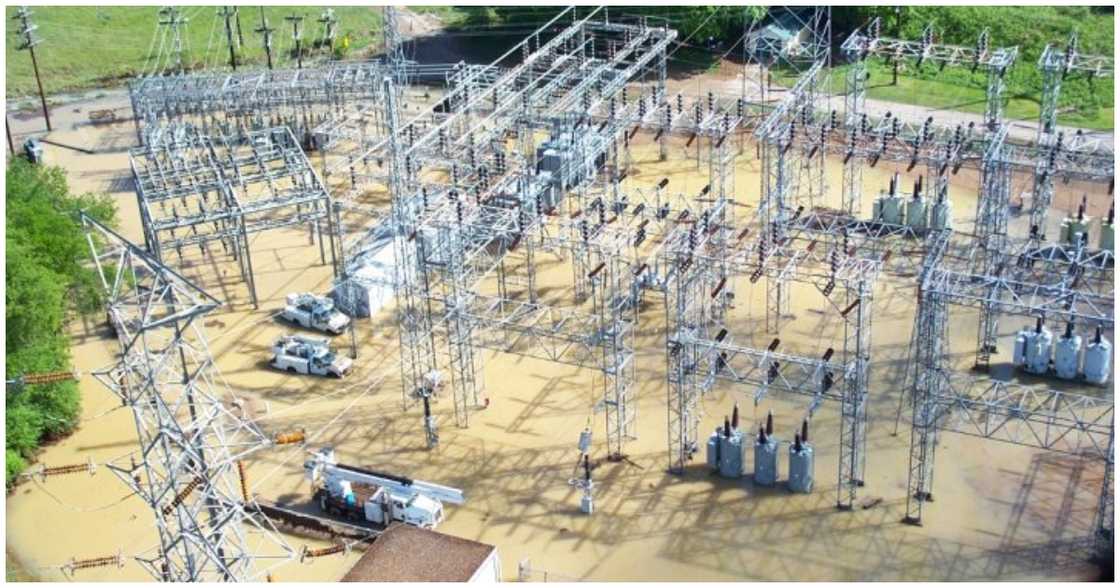 Flooded substation Flooded substation