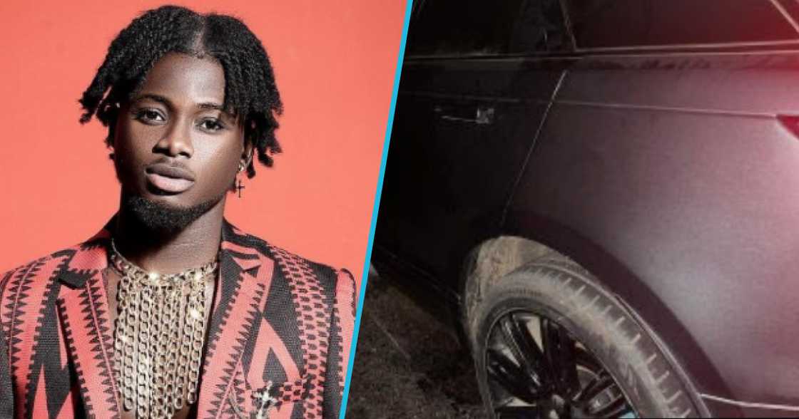 Kuami Eugene survives car accident. Kuami Eugene survives car accident.