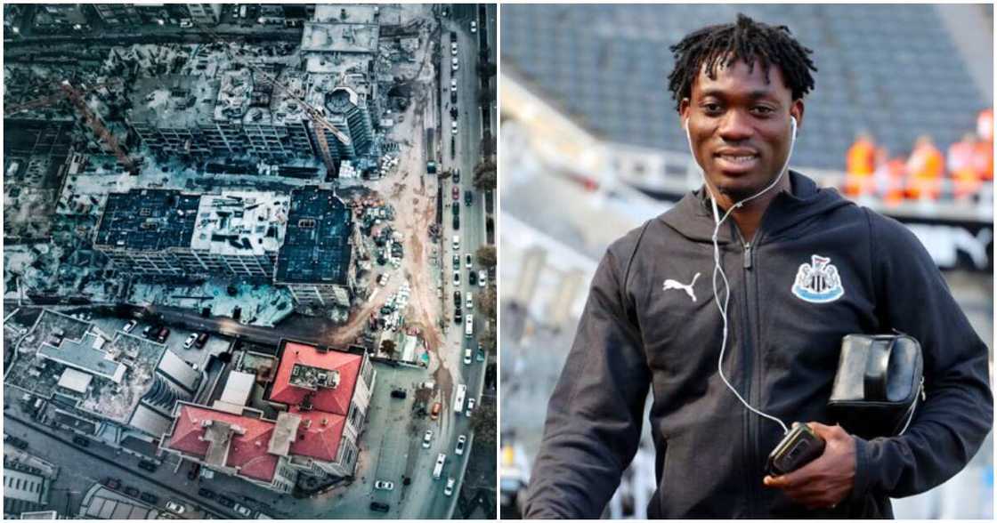 Ghanaian midfielder Christian Atsu trapped under debris after massive earthquake in Turkey. Ghanaian midfielder Christian Atsu trapped under debris after massive earthquake in Turkey.