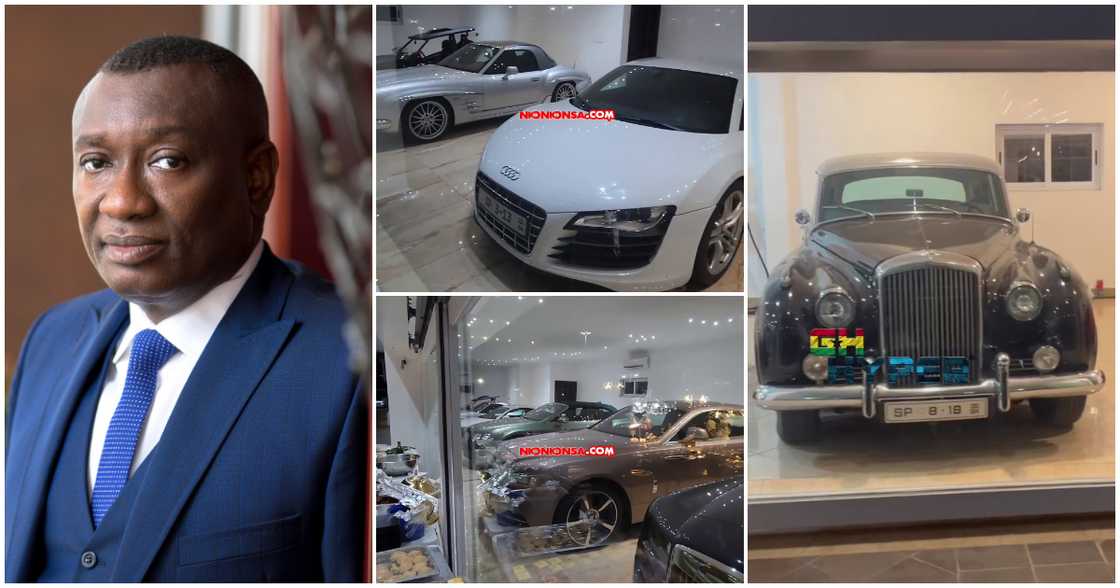 Dr Ernest Ofori Sarpong's cars inside his plush mansion