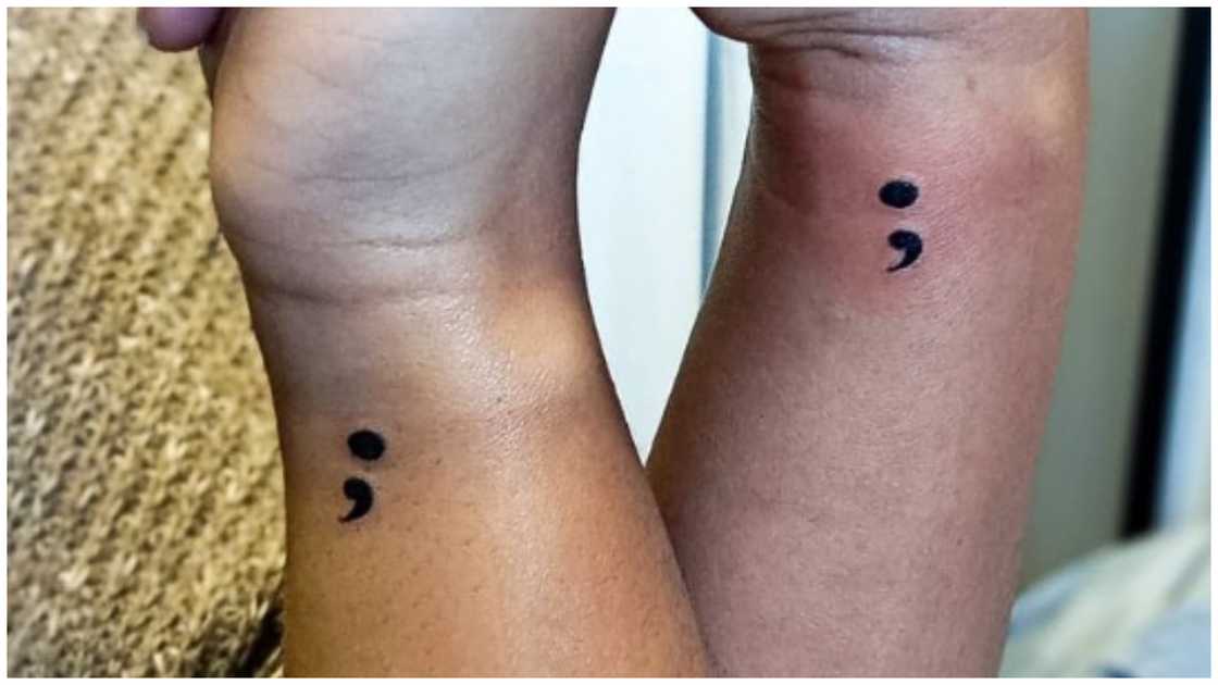 Semicolon tattoo meaning