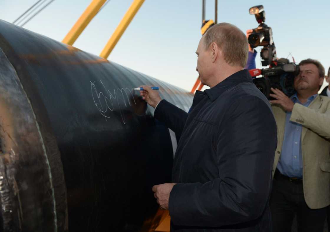 Russian President Vladimir Putin signed in 2014 the first segment of the Power of Siberia pipeline which now exports gas to China Russian President Vladimir Putin signed in 2014 the first segment of the Power of Siberia pipeline which now exports gas to China