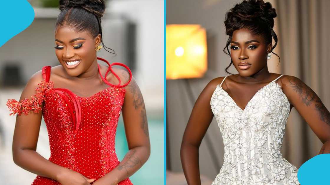 Fella Makafui glows in wedding gown