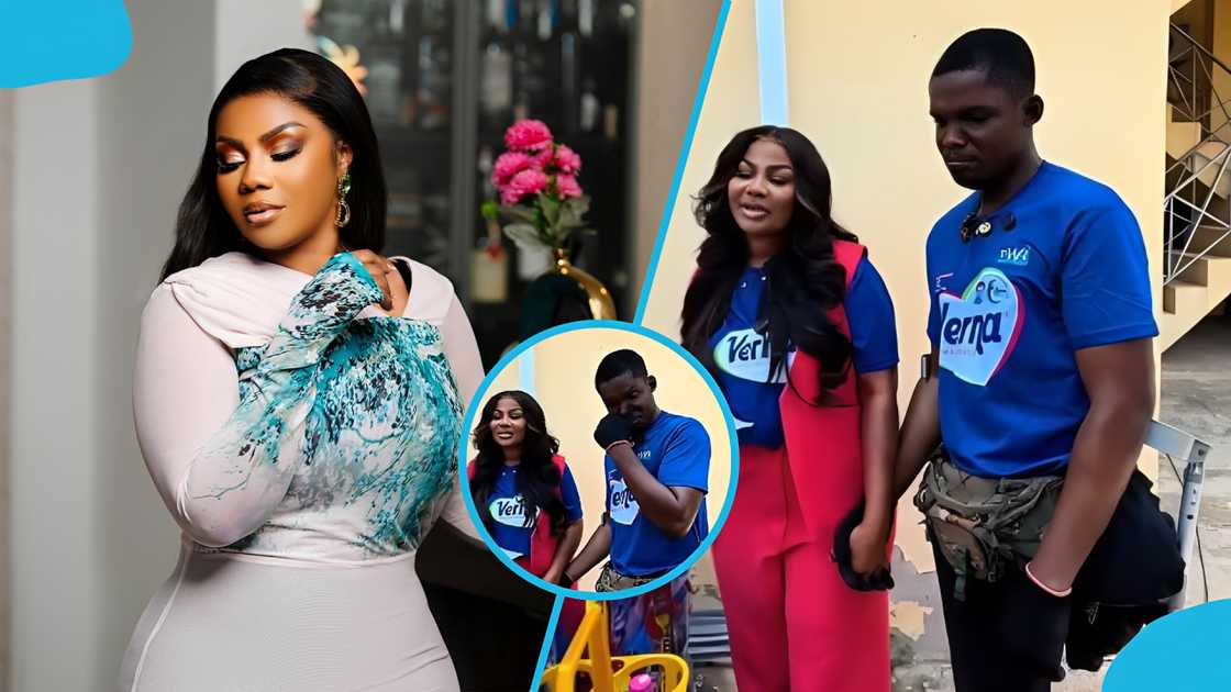 Empress Gifty, Empress Gifty donation, physically challenged man, Empress Gifty Verna, Ghanaian gospel musician, Empress Gifty charity Empress Gifty, Empress Gifty donation, physically challenged man, Empress Gifty Verna, Ghanaian gospel musician, Empress Gifty charity