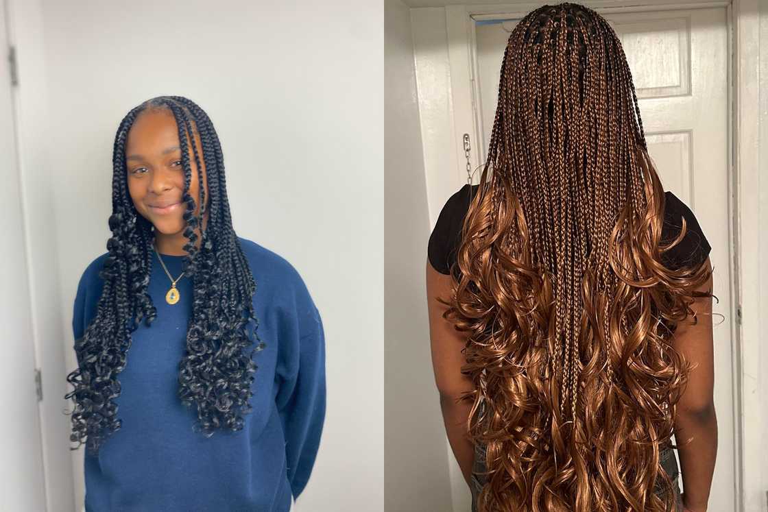 knotless braids with curls knotless braids with curls