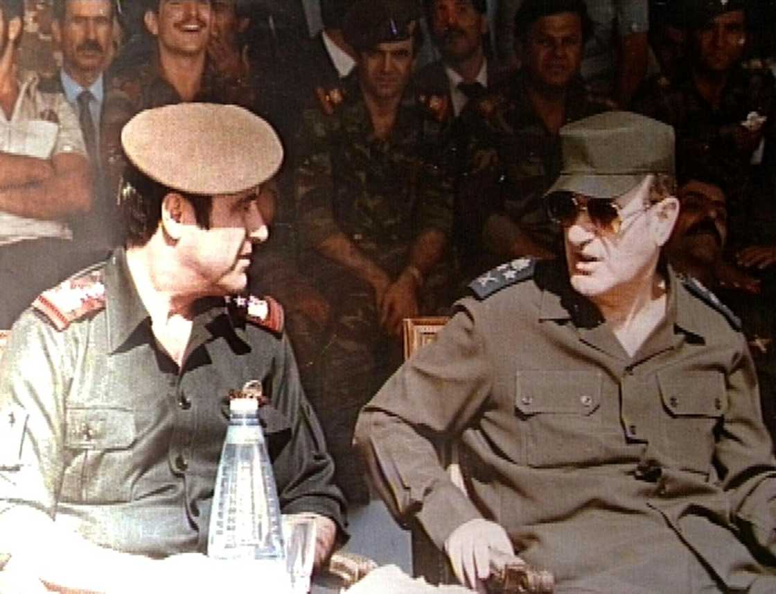 Rifaat al-Assad (L) fled Syria after a failed coup against his older brother Hafez, the president