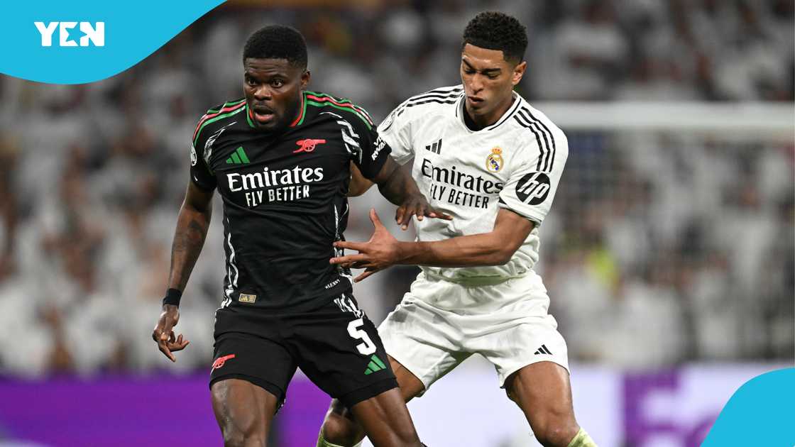 Thomas Partey, Champions League Semi Final, Paris Saint Germain, Arsenal Thomas Partey, Champions League Semi Final, Paris Saint Germain, Arsenal