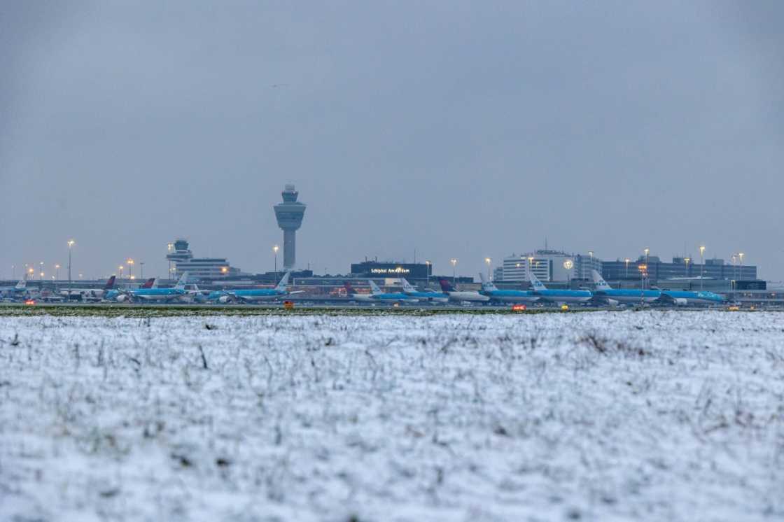 At Amsterdam's Schiphol Airport, 68 flights were cancelled and more than 200 delayed