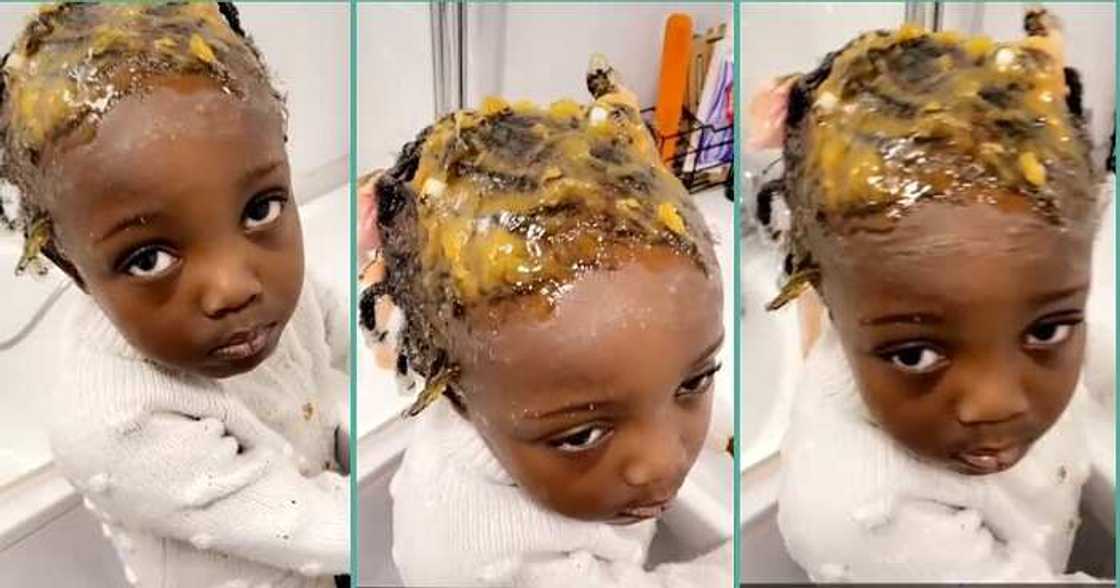 Little girl uses haircream to design her hair, leaves mum in shock Little girl uses haircream to design her hair, leaves mum in shock