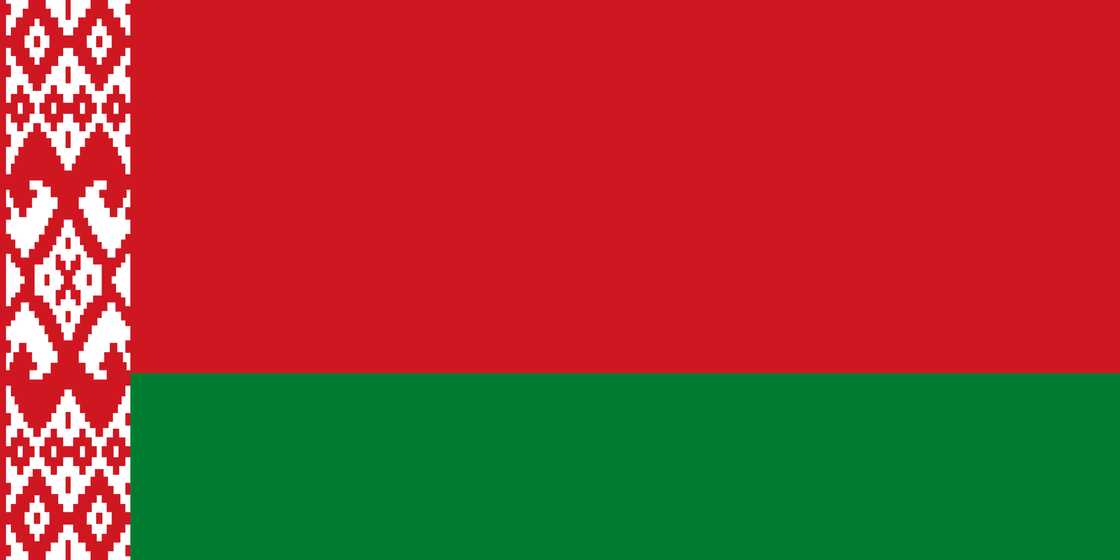 The republic of Belarus' national flag The republic of Belarus' national flag