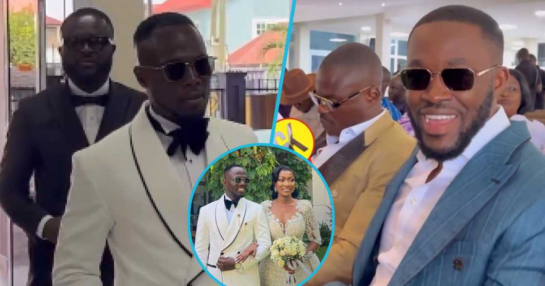 Photos of Agyeman Badu, his wife, and Kennedy Osei (R).