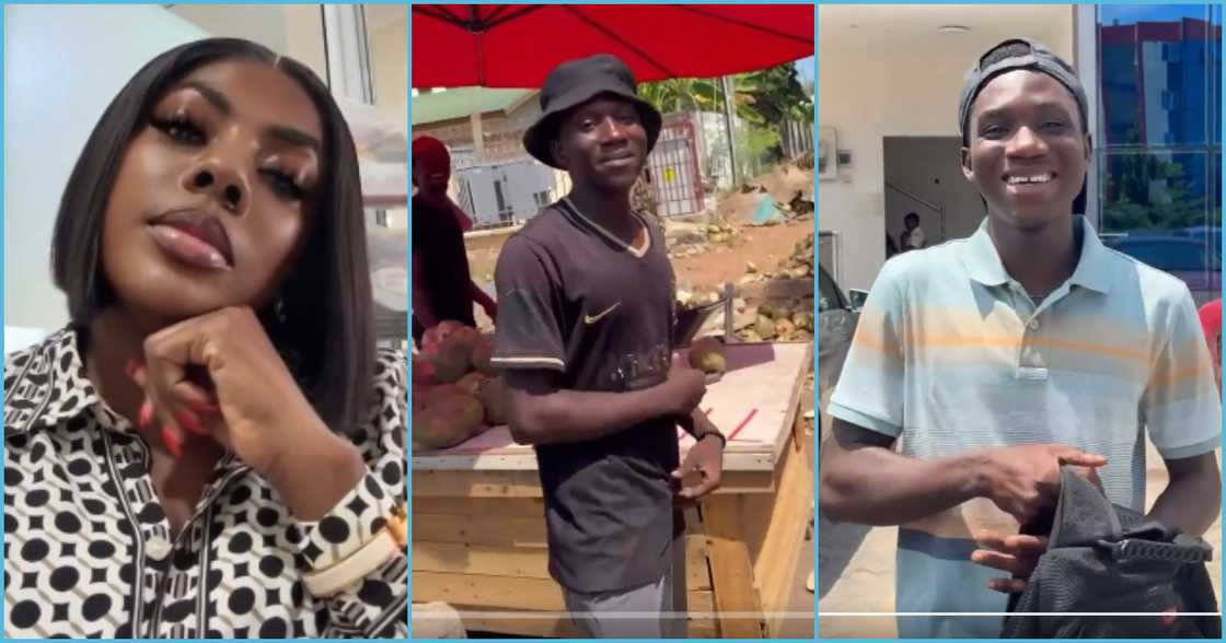 Photo of Nana Aba and the coconut seller Photo of Nana Aba and the coconut seller