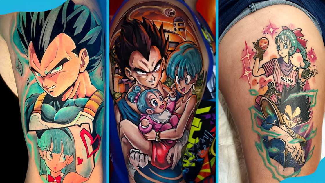 Vegeta and Bulma tattoos