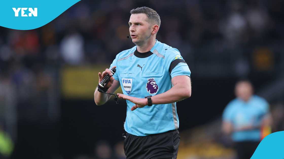 Michael Oliver, referee rules, Premier League officials restrictions, Newcastle United, Sunderland, Premier League match officiating, Cristian Romero red card, EPL officiating guidelines, Michael Oliver career highlights.
