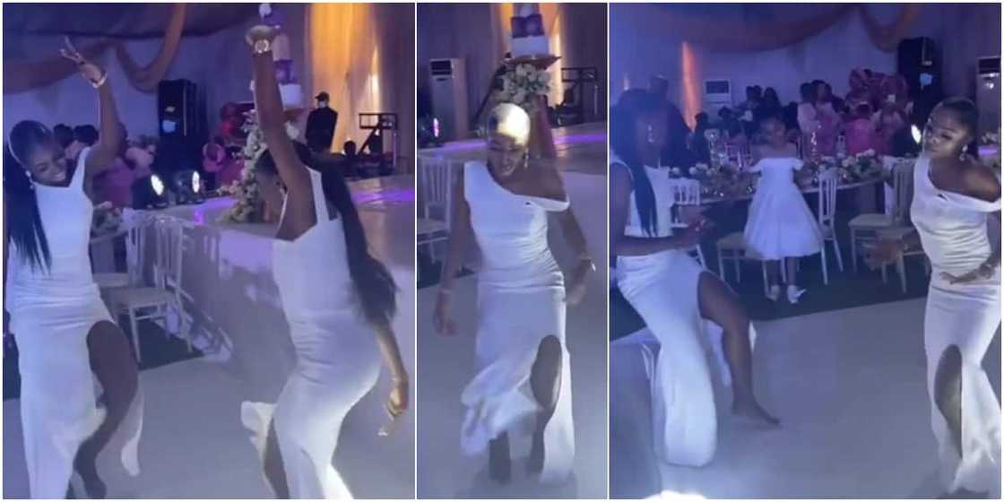 Two ladies displayed amazing dancing skills Two ladies displayed amazing dancing skills