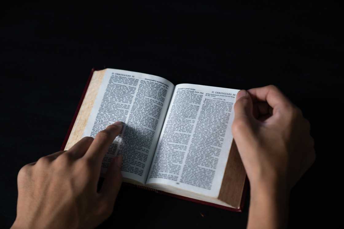 A man is reading the Bible A man is reading the Bible