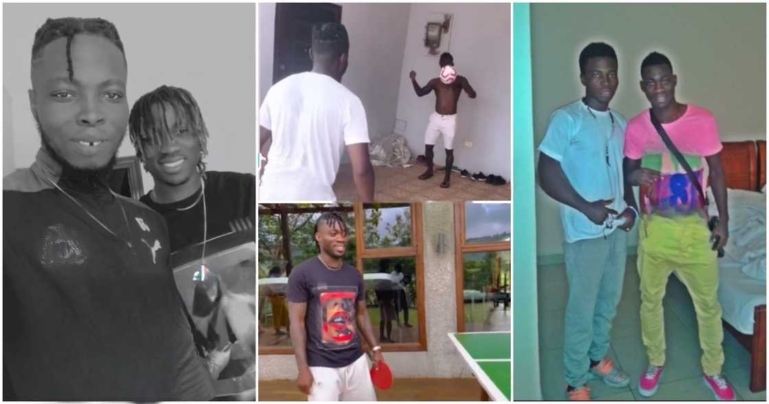 Photos of Christian Atsu and his brother. Photos of Christian Atsu and his brother.