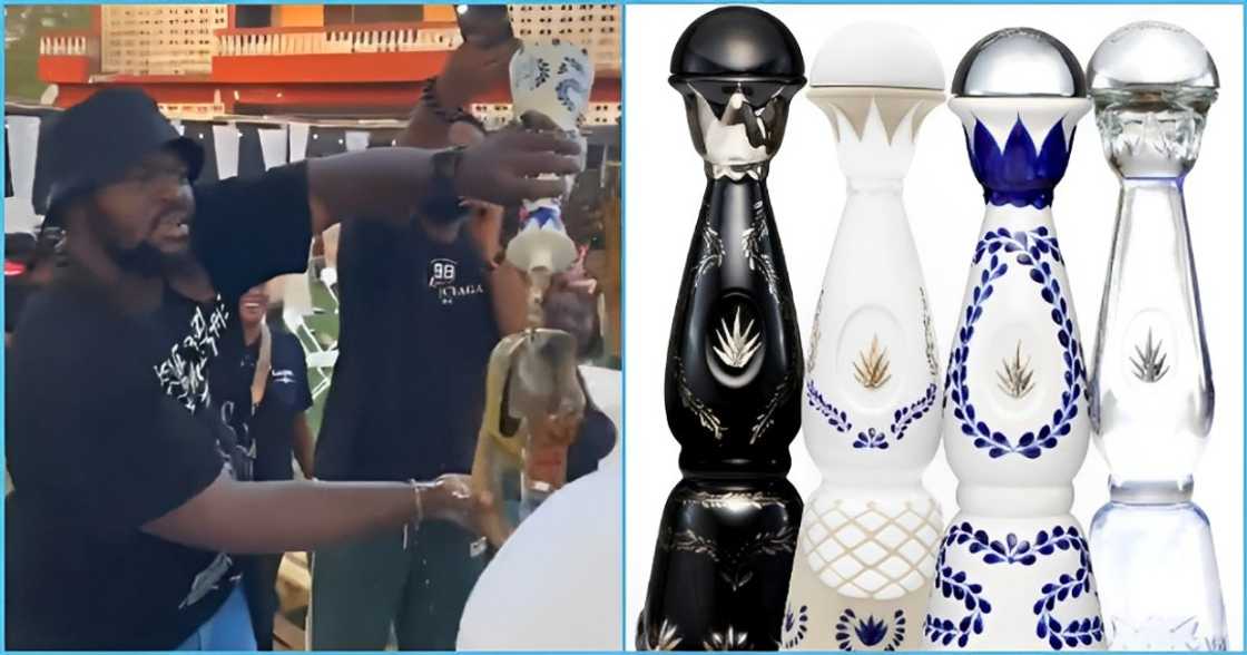 Man washes his shoe with expensive Clase Azul Tequila to prove he's rich, netizens fume Man washes his shoe with expensive Clase Azul Tequila to prove he's rich, netizens fume