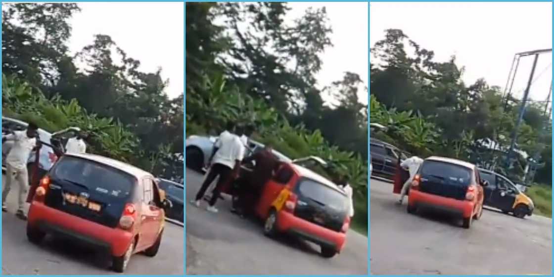 Heated Confrontation Erupts As Quick Credit Ghana Staff Pursue Taxi Driver Over Unpaid Loan