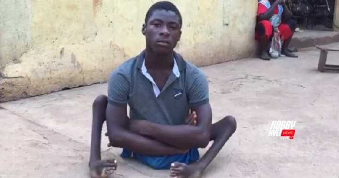 Photo of a Ghanaian boy living with a physical disability. Photo of a Ghanaian boy living with a physical disability.