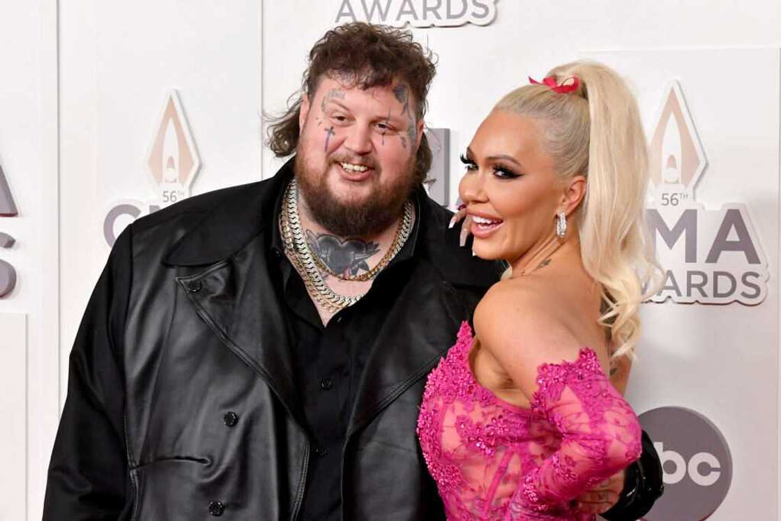 Jelly Roll and Bunnie Xo attend The 56th Annual CMA Awards