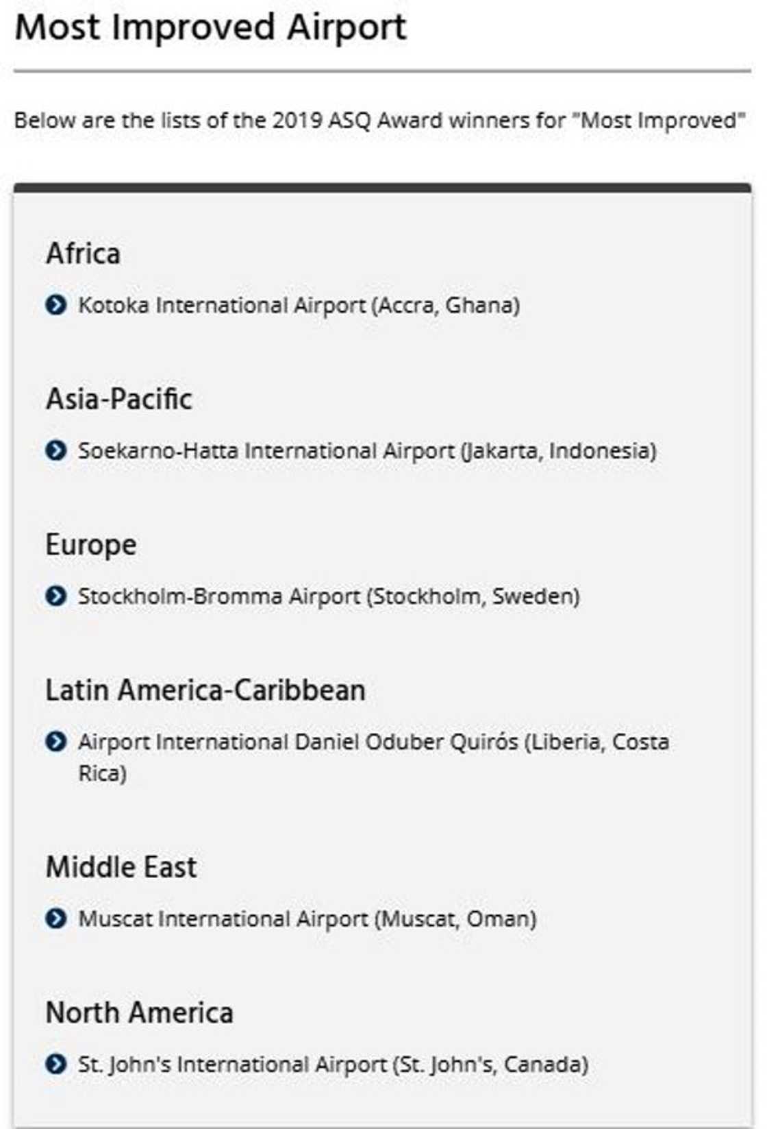 ACI World ranks Kotoka International Airport as the most improved in Africa